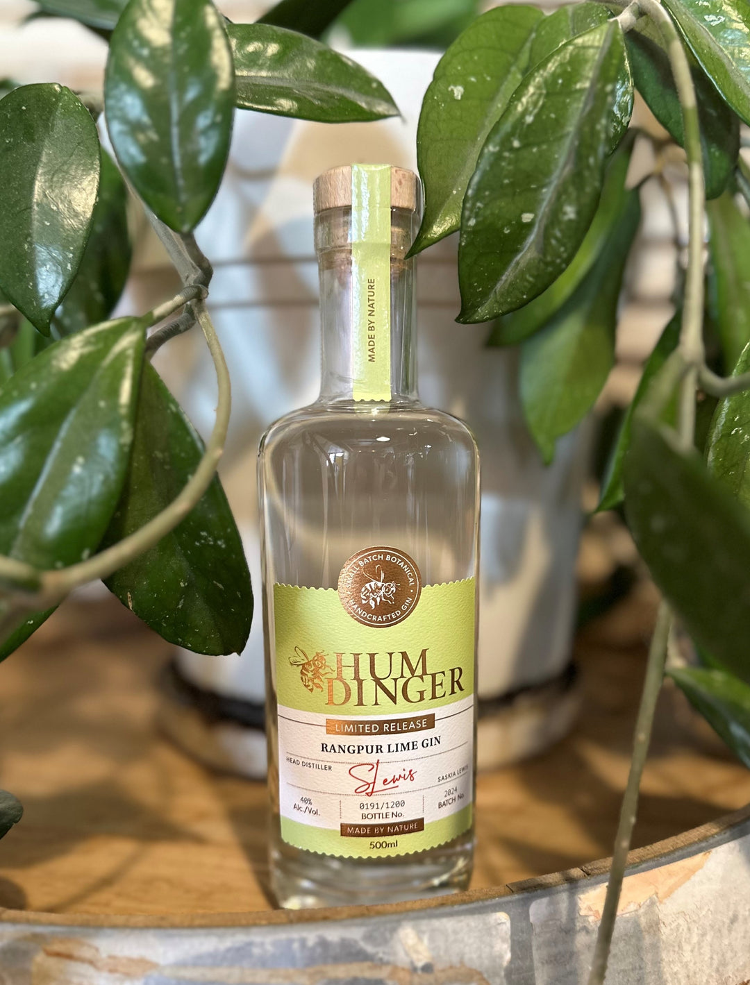 Bottle of Humdinger Rangpur Lime Gin