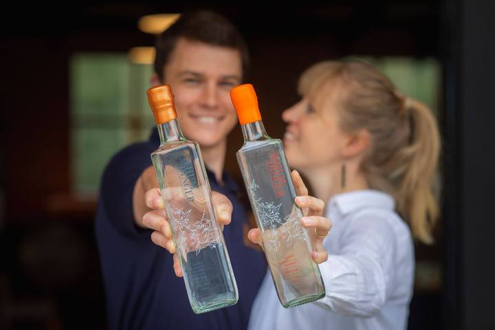 Citrus Gin with Distillery owners Andrew and Saskia Lewis