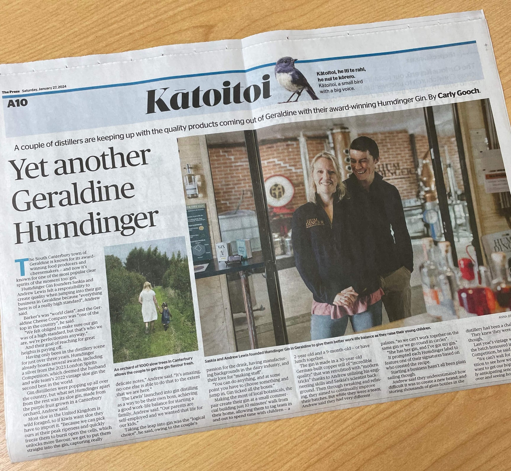 Humdinger Gin media and press coverage