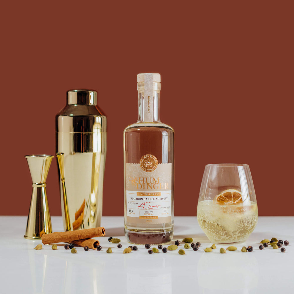 Humdinger Premium Bourbon Barrel Aged Gin from Geraldine NZ