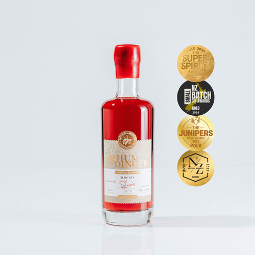 Humdinger NZ Sloe Gin Bottle with Gold Medals