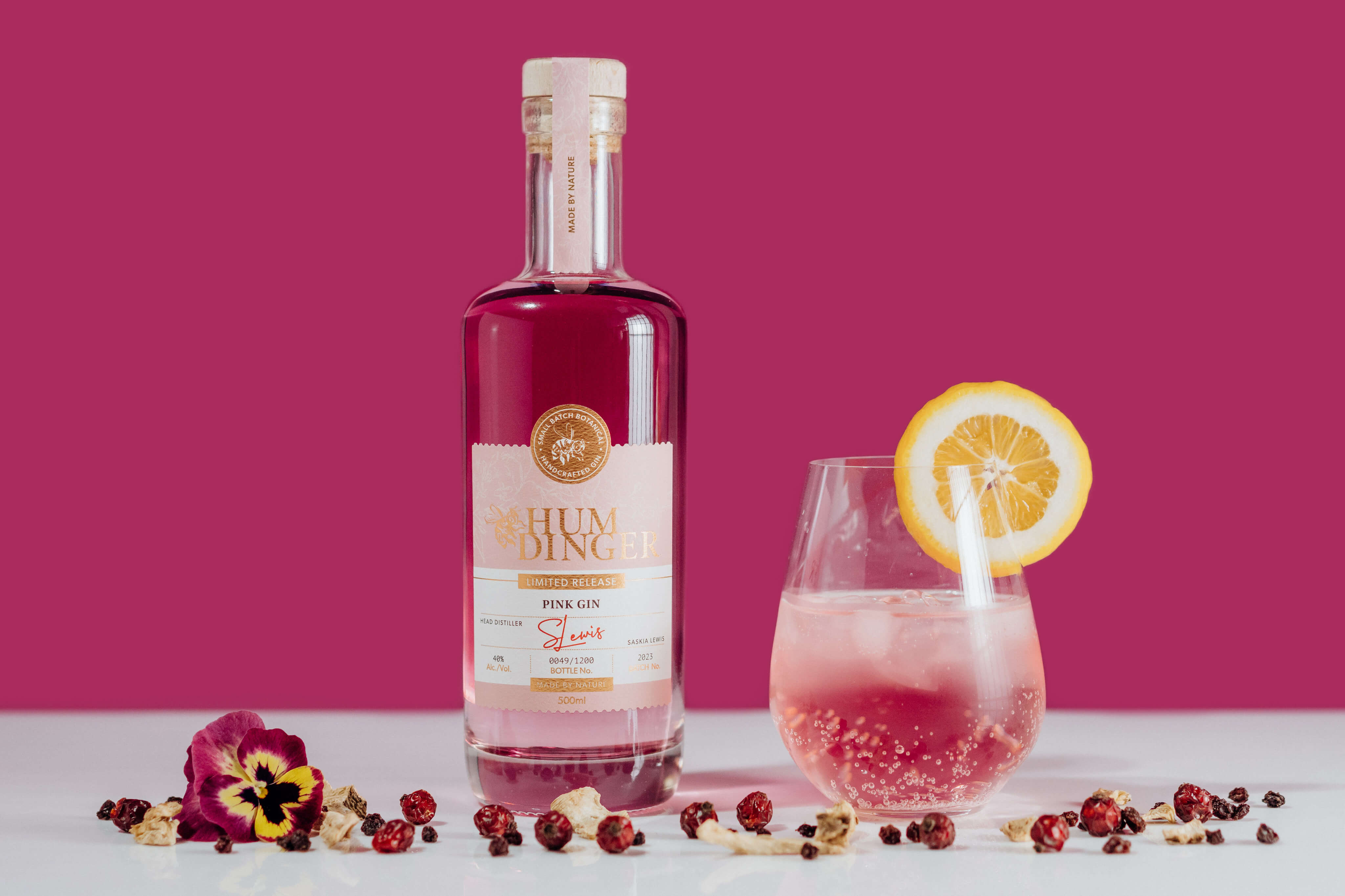 Humdinger Craft NZ Pink Gink Bottle