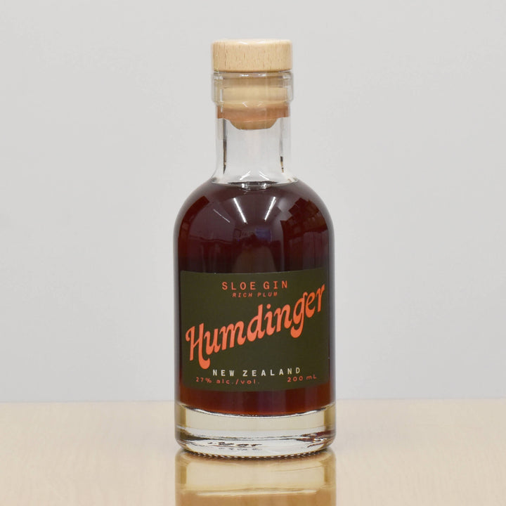 200ml bottle of Humdinger Sloe Gin from Geraldine Distillery