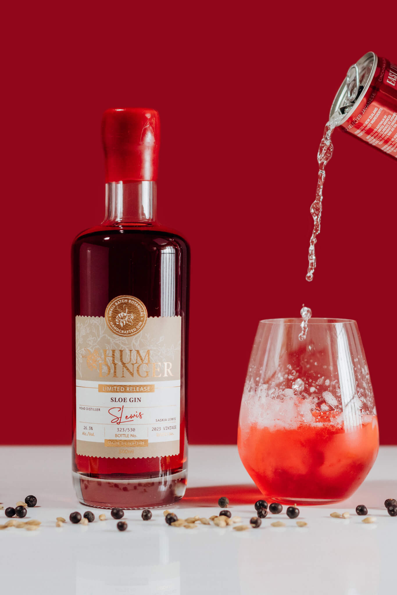 Humdinger Premium Sloe Gin from Geraldine NZ