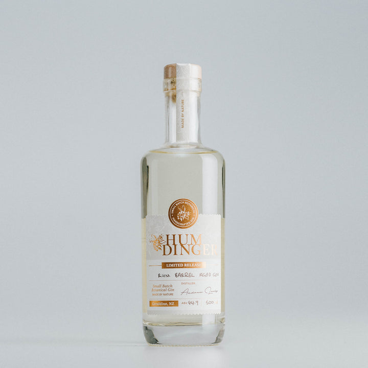 Humdinger Rum Barrel Aged Gin bottle