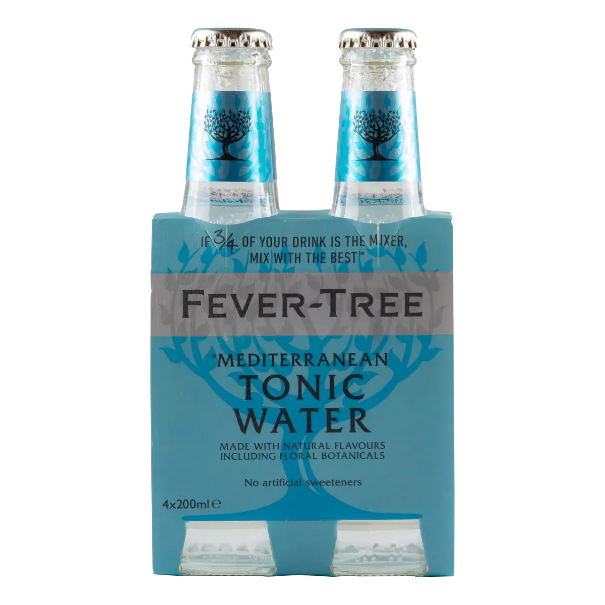Fever Tree Mediterranean Tonic Water Gin Mixer 4-pack