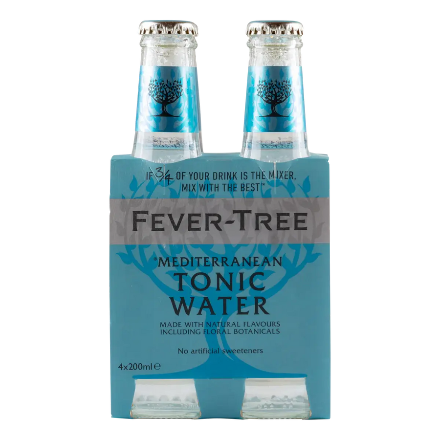 Fever Tree Mediterranean Tonic Water Gin Mixer 4-pack
